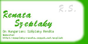 renata szeplaky business card