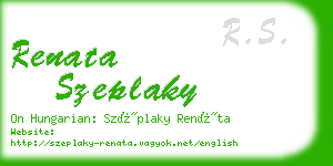 renata szeplaky business card